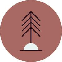 icono de vector de árbol de pino