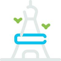 Eiffel Tower Creative Icon Design vector