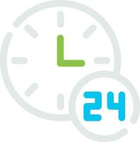 24 Hours Support Creative Icon Design vector