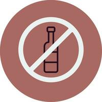 No Alcohol Vector Icon