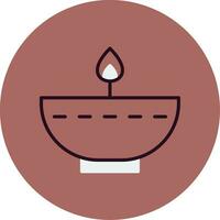 Oil Lamp Vector Icon