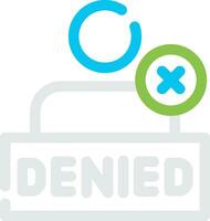 Denied Creative Icon Design vector