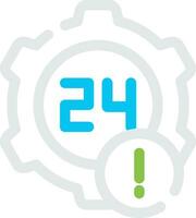 24 Hours Creative Icon Design vector