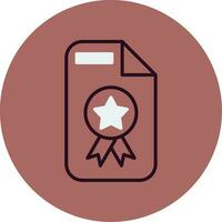 icono de vector de certificado