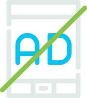 No Ad Creative Icon Design vector