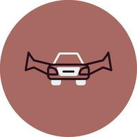 icono de vector de coche volador