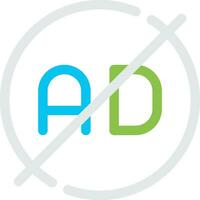 Ad Blocker Creative Icon Design vector