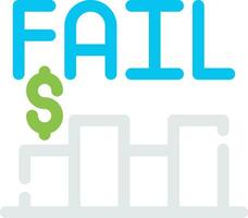 Business Fail Creative Icon Design vector