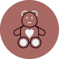 icono de vector de oso de peluche