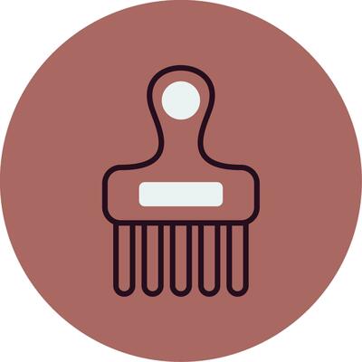 Afro Comb Vector Icon