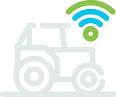 Smart Tractor Creative Icon Design vector