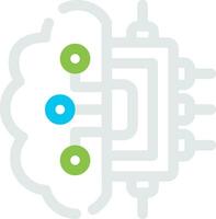 Brain Circuit Creative Icon Design vector