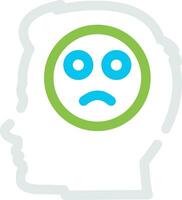 Emotions Sad Creative Icon Design vector