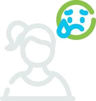 Crying Creative Icon Design vector