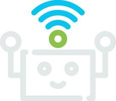 Robot Assistant Creative Icon Design vector