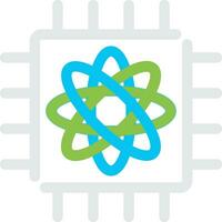 Quantum Computer Creative Icon Design vector