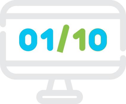 binario código creativo icono diseño vector