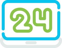 24 Hour Creative Icon Design vector