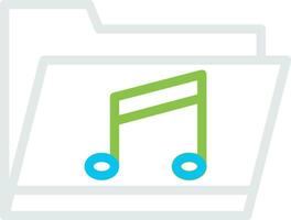 Music Folder Creative Icon Design vector