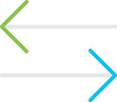 Double Arrow Creative Icon Design vector