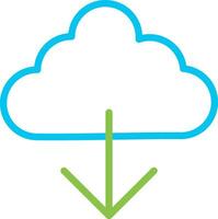 Cloud Download Creative Icon Design vector
