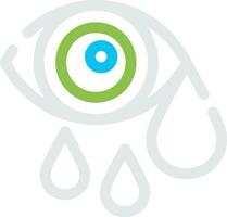 Watery Eyes Creative Icon Design vector