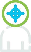 Police Shooting Creative Icon Design vector