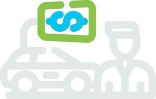 Car Salesman Creative Icon Design vector