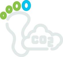 Carbon Footprint Creative Icon Design vector