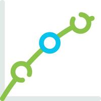 Marked Scatter With Straight Lines Creative Icon Design vector