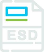 ESD Creative Icon Design vector