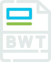 bwt creativo icono diseño vector