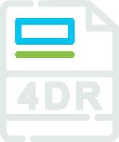 4DR Creative Icon Design vector