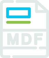 MDF Creative Icon Design vector