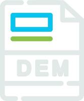 DEM Creative Icon Design vector