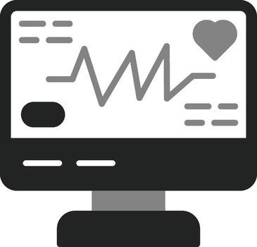 icono de vector de electrocardiograma