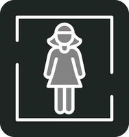 Female Toilet Sign Vector Icon