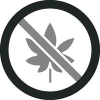 No Cannabis Vector Icon