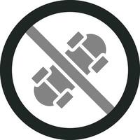 No Skateboard Vector Icon