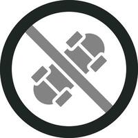 No Skateboard Vector Icon