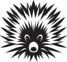 Porcupine Quill Crest Design Bold Black Porcupine Mark vector