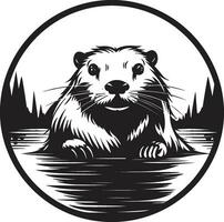 Beaver Monogram Design Beaver Royal Crest vector