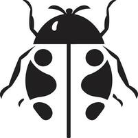Classic Beauty Sleek Ladybug Profile Monochromatic Marvel Timeless Ladybug Icon vector