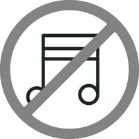 No Music Vector Icon