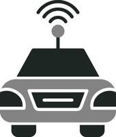 Autonomous Car Vector Icon