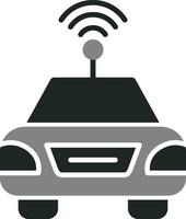 Autonomous Car Vector Icon