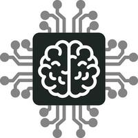 icono de vector de inteligencia artificial