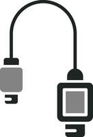 icono de vector de cable usb