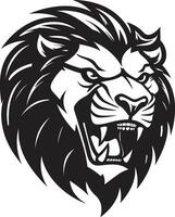 místico rugido negro león heráldica leones legado vector icono en negro
