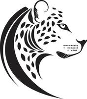 Graceful Cheetahs Eyes Shadowed Whisker and Paw Prints vector